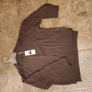 NWT Mock turtleneck cold shoulder sweater